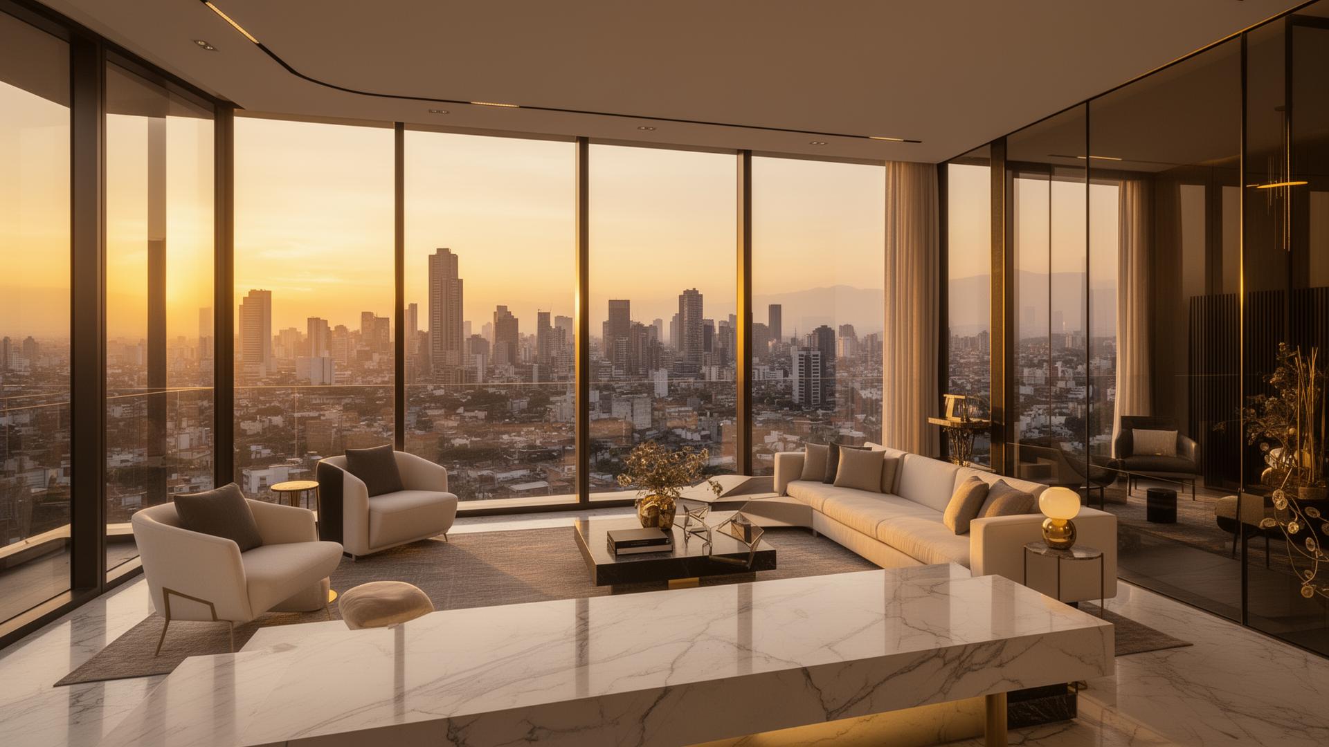 Departamento premium en Asunción con vista panorámica al atardecer